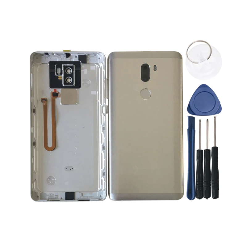 Axisinternational Корпус задней двери для Xiaomi Mi 5S Plus Задняя крышка батареи чехол+ боковые клавиши+ гибкий кабель отпечатков пальцев+ стеклянный объектив