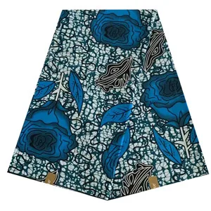polyester Ankara Africa prints batik fabric real dutch wax tissu high quality 6yards fashion African sewing for party dress - Цвет: 23