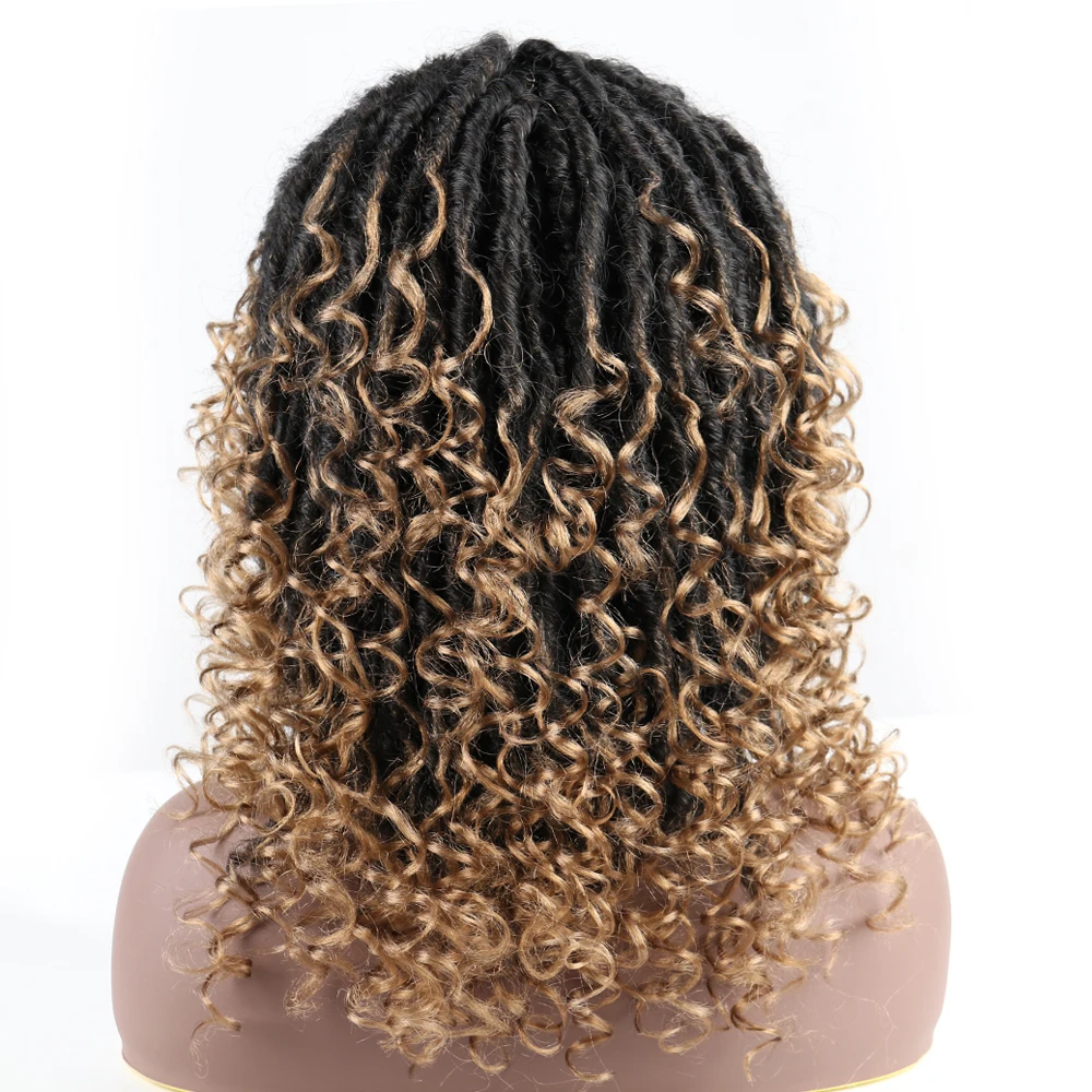 14 ''Goddness Locs парик для волос короткие синтетические мягкие искусственные
