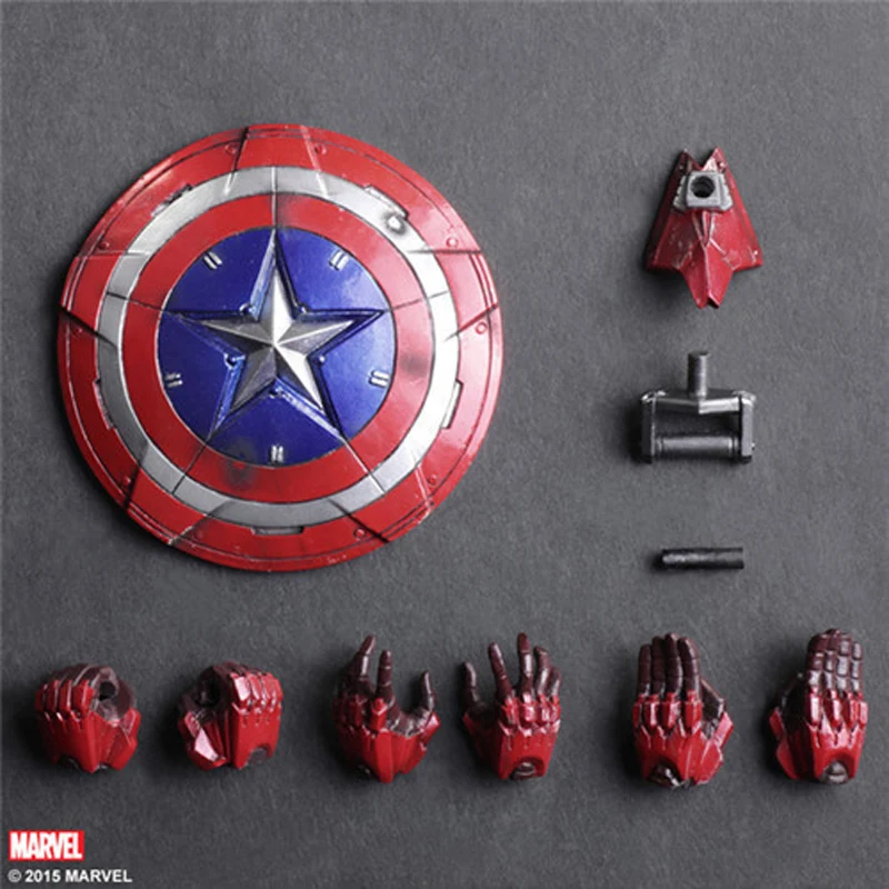 

Play Arts Marvel Avengers Captain America Action Figure Collection Model Toys