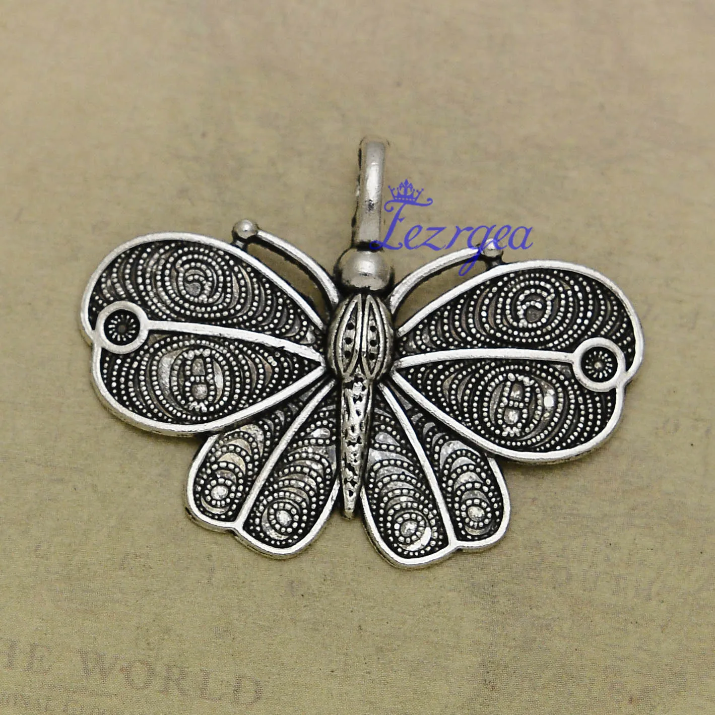 

10pcs/lot--33x42mm, Antique silver plated Butterfly Charms ,DIY supplies, Jewelry accessories