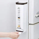 Держатель для мусорного мешка настенный пластиковый контейнер для хранения ватных дисков с крышкой, 1 шт., Бытовые аксессуары для кухни, ванной комнаты