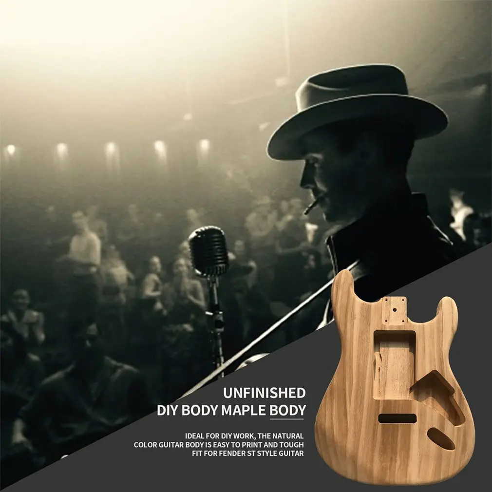 ahorn elektrische gitarre semi fertigen körper unfinished diy gitarre körper maple körper für fender st stil gitarre free global s