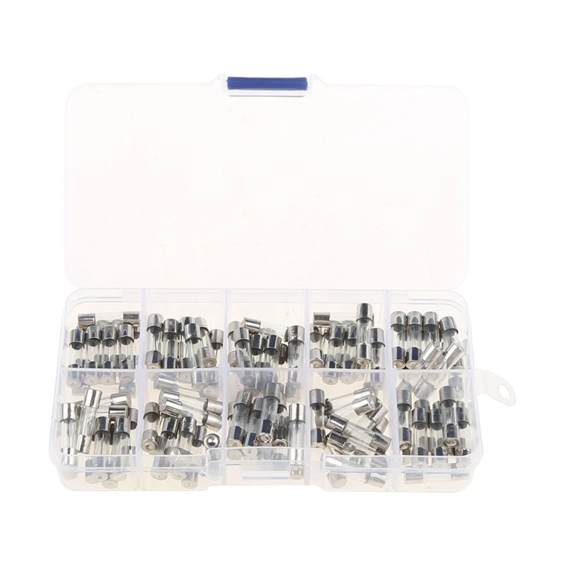 

100Pcs/Box 5x20mm Fast Blow Glass Fuse Assorted Kit 250V 0.2-20A for Car Truck