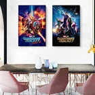 Мстители Marvel научная фантастика фильмы стражи Галактики художественный постер Star-Lord And Groot Картина на холсте настенные украшения для гостиной