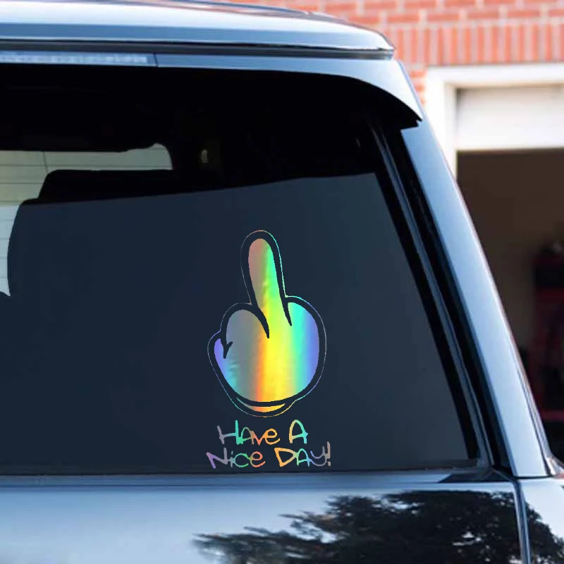 Стайлинг автомобиля хорошего дня! Средний палец автомобильные наклейки и