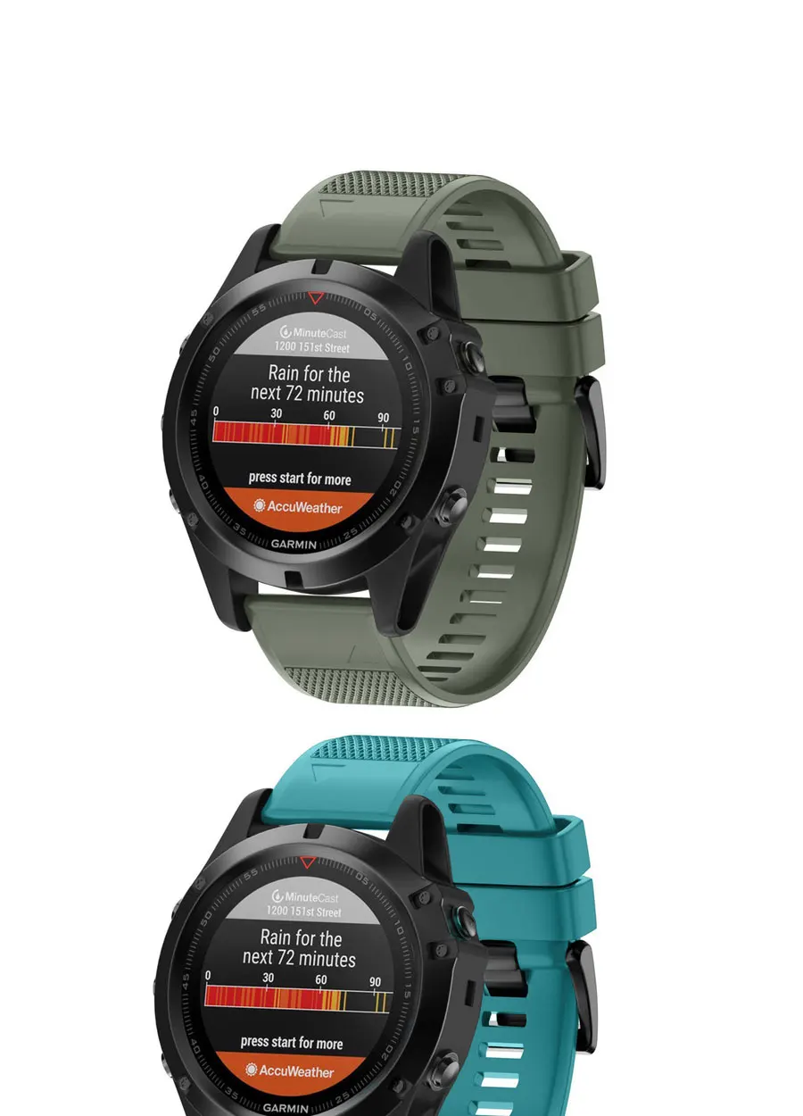 Силиконовый ремешок для часов с быстроразъемным ремешком 26 мм для Garmin Fenix 3 3HR 5X 5X plus D2 6X 6X Pro Watch Easyfit Watch Wrist Band