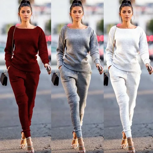 Женский комплект из 2 предметов: Толстовка и штаны повседневный спортивный