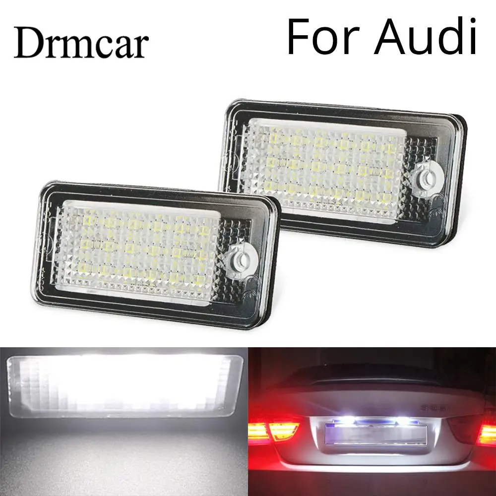 2 шт. Canbus Нет Ошибка светодиодный номерной знак света, пригодный для Audi A3 A4 A6 A8 B6 B7 S3 Q7