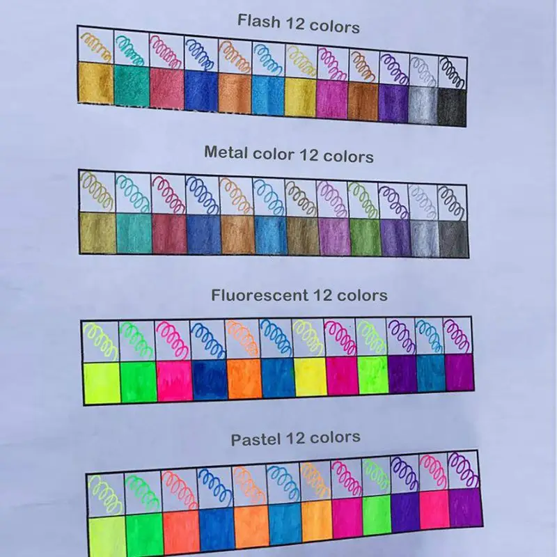 

12PCS School Multiple Colors Refills Markers Watercolor for DIY Photo