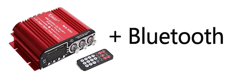 BT without adapter Kinter MA-500 усилитель звука аудио 4,0 каналов Hifi Стерео усилители с Bluetooth SD USB ввод FM радио DC12V адаптер питания - Цвет: BT without adapter