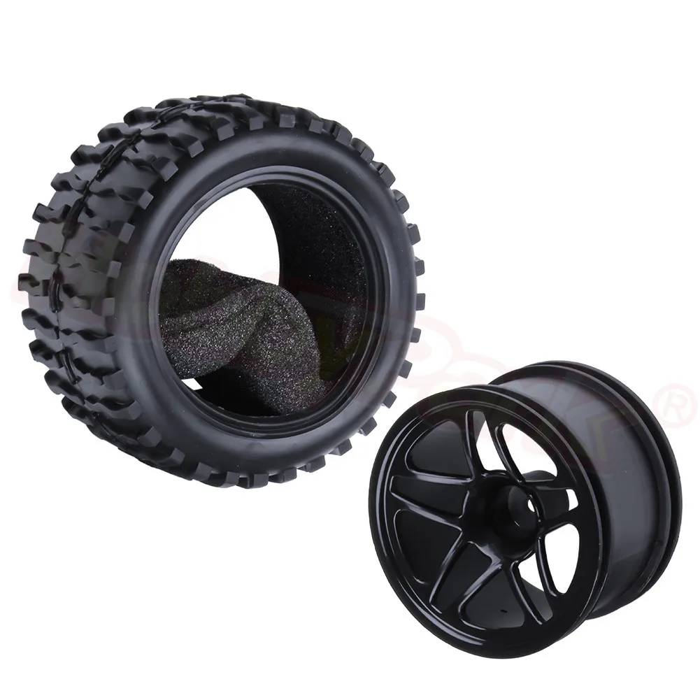 4 шт./лот 2 дюйма RC 1/10 Monster Truck шины колеса диски 12 мм вставки из пены для шин Redcat HSP