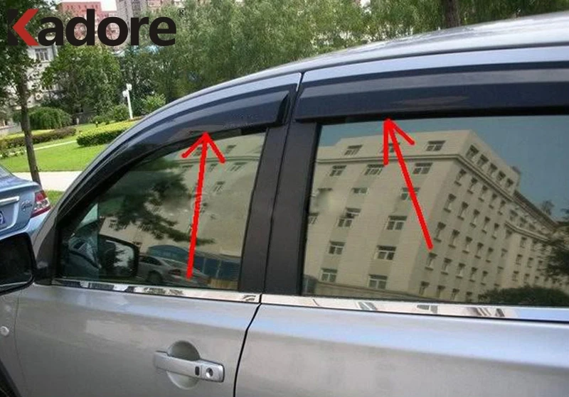 Для Nissan Qashqai Dualis J10 2007 2013 оконные дефлекторы ветрозащитный козырек от солнца дождя