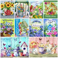 bird diamond painting full squareround welcome cross stitch diamond embroidery flowers sale bead picture kits home decoration