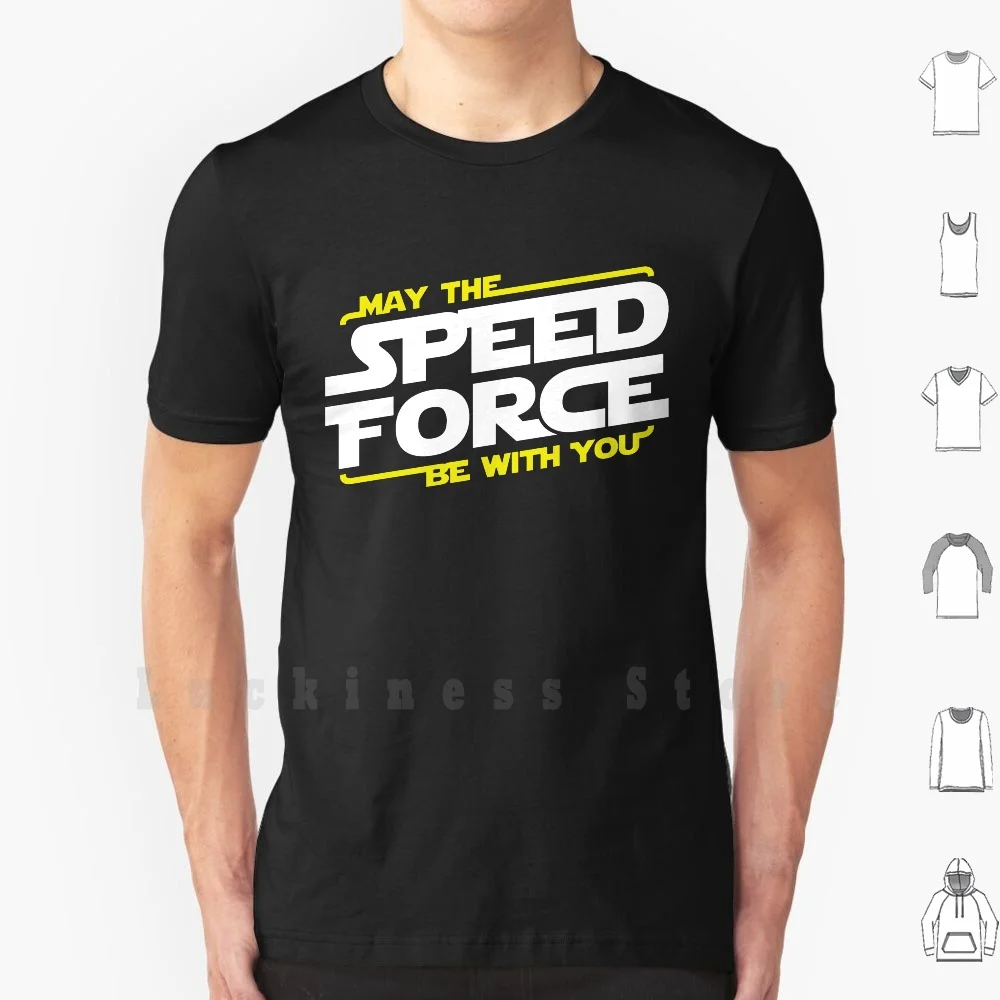May The Speed Force Be With You T Shirt DIY Cotton Big Size S-6xl Star Labs Cw Barry Allen Reverse Flash Central City | Мужская одежда
