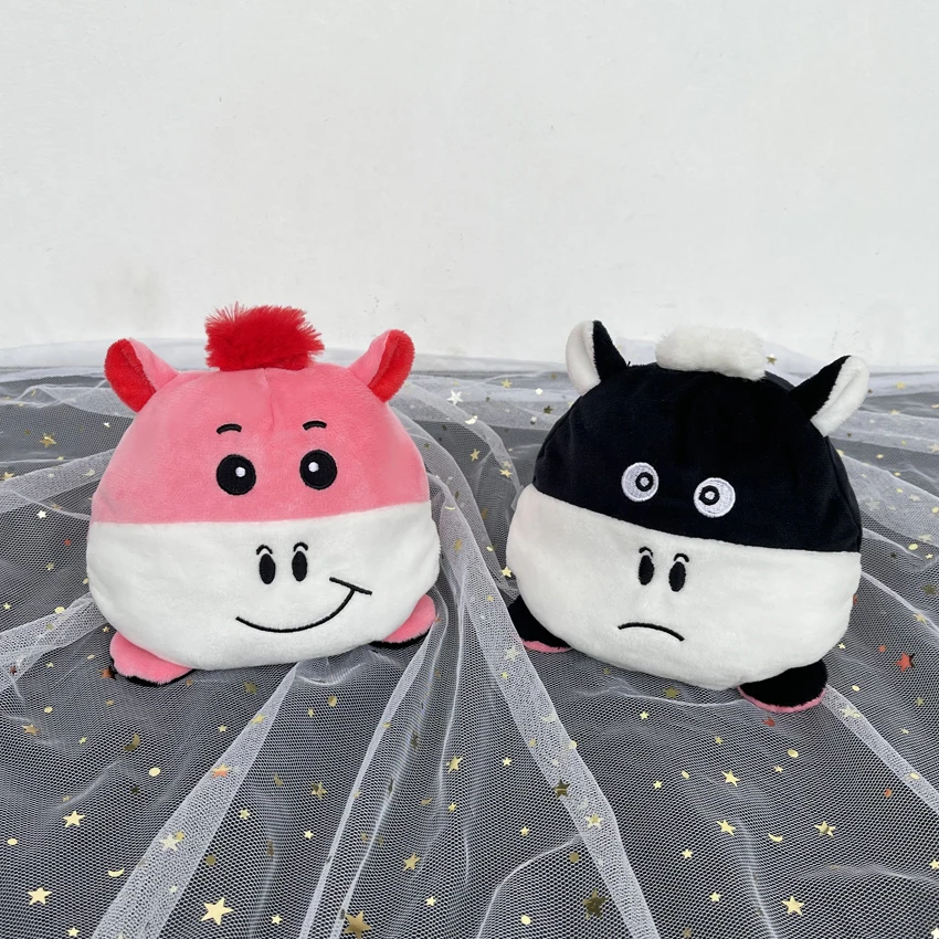 

Kawaii Two-sided Cat Rabit Plush Toys Mood Octopu Emotion Cat Gato Doll Double-Sided Flip Doll Peluches For Pulpos Kid Gift