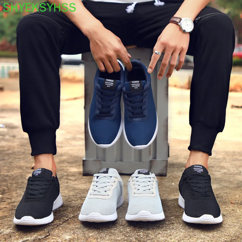 

2021 Spring New Men Casual Shoes Lace Up Men Shoes Lightweight Comfortable Breathable Walking Sneakers