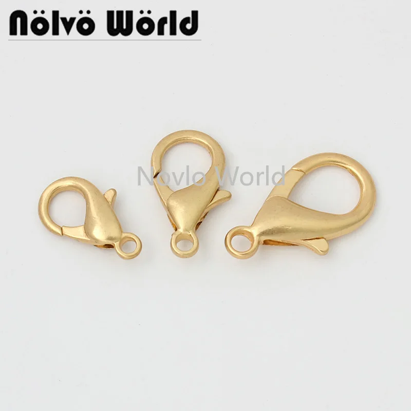 10-50 штук 3 размера атласная Золотая маленькая застежка-карабин соединительные