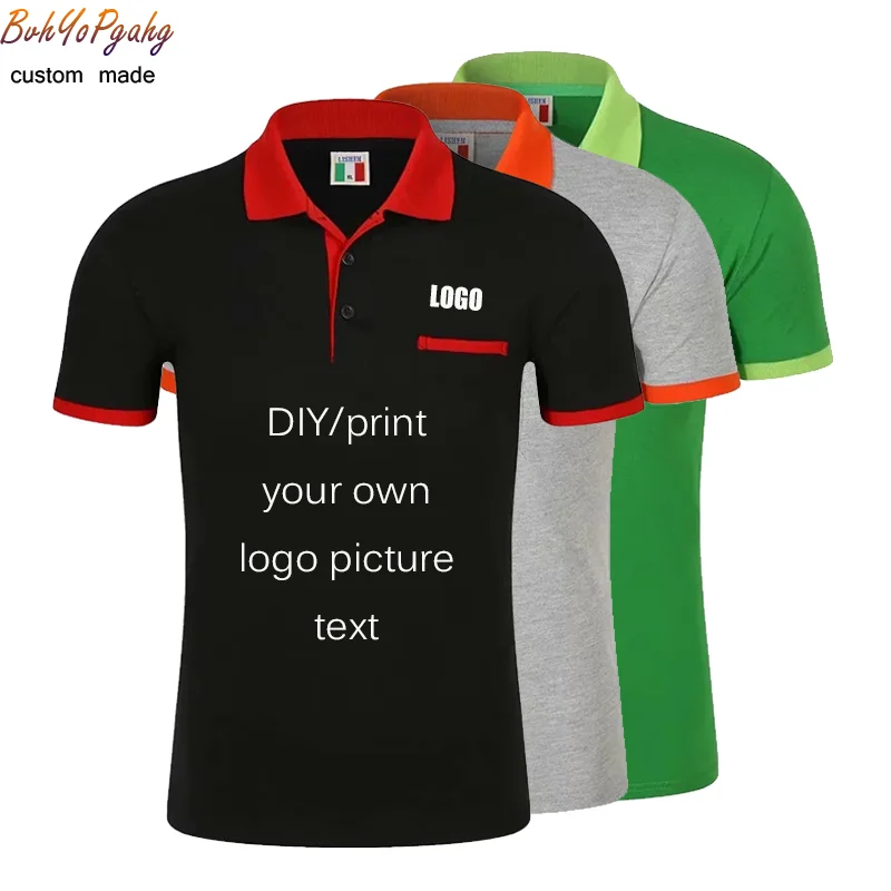 Женская и мужская летняя рубашка поло с коротким рукавом модная Повседневная