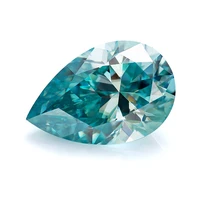 pear cut loose moissanite stones blue color brilliant gemstone diamond vvs1 clarity for engagement jewelry making