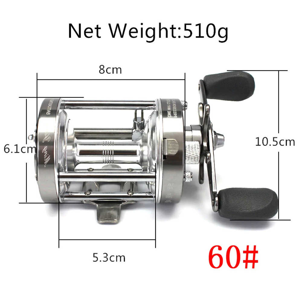 Цельнометаллическая сверхпрочная барабанный Троллинг Рыболовная катушка