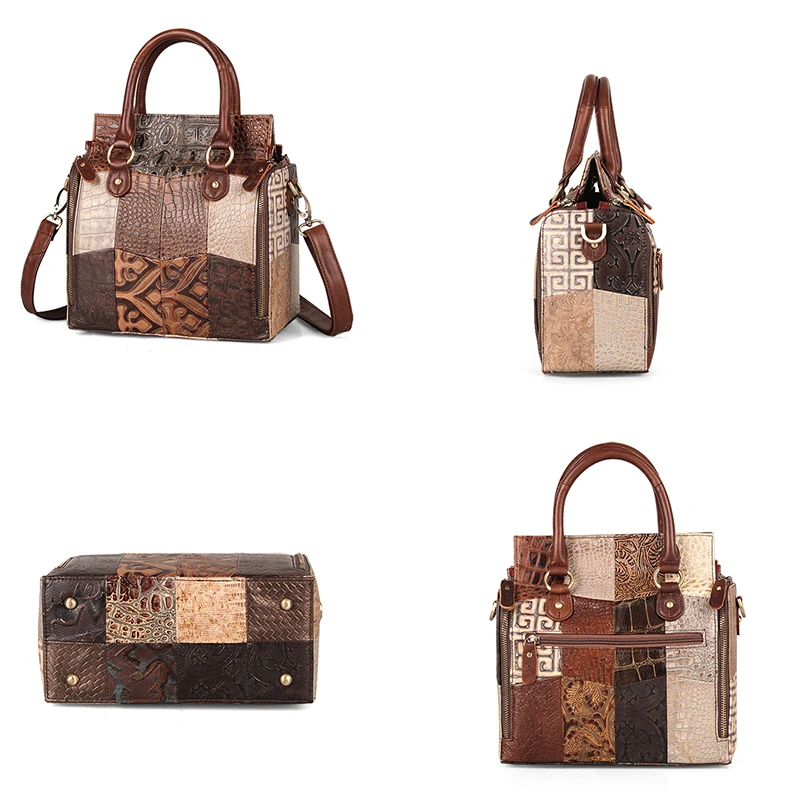 genuine leather woman bag brand shopping totes vintage cowhide shoulder crossbody top handle bags for office ladies new free global shipping