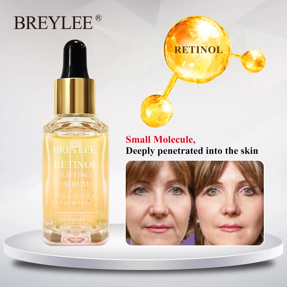 

BREYLEE Retinol Face Serum Anti-Aging Lifting Firming Collagen Essence Remove Wrinkles Relieve Fine Lines Repair Tighten Skin