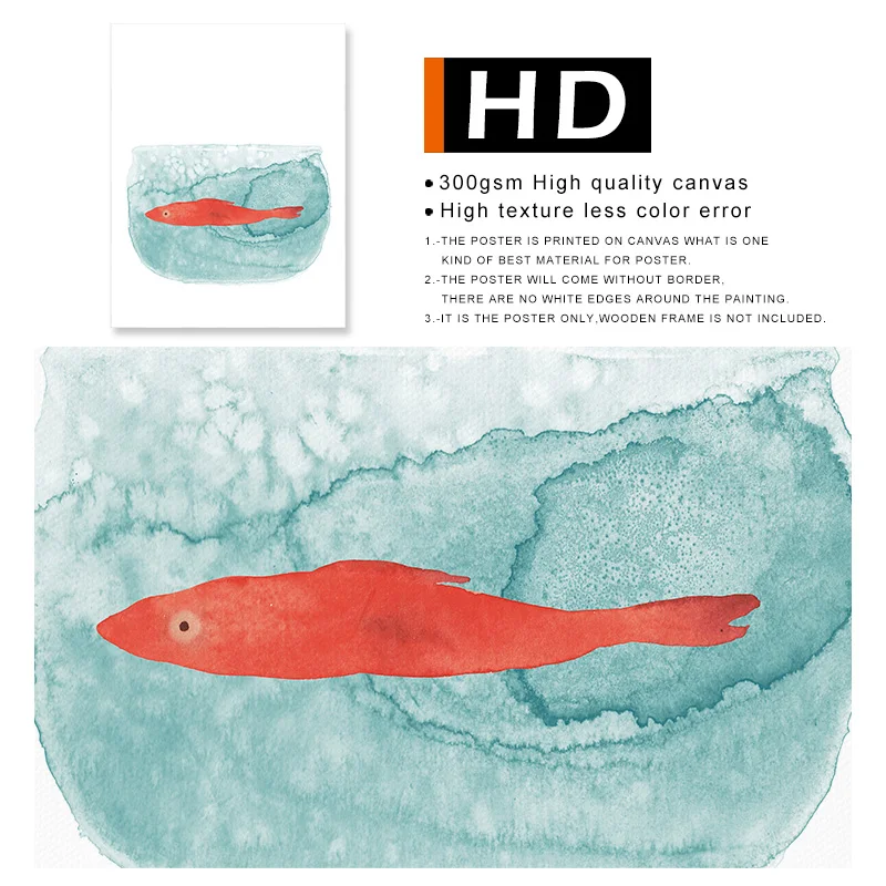 Плакаты с изображением рыб и котов искусство на стену в гостиной декор для