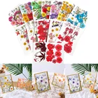 Натуральные сухие цветы, наполнители из прессованных цветов и эпоксидной смолы для дизайна ногтей сделай сам, для украшений, домашнего декора, поделок, 38 видов