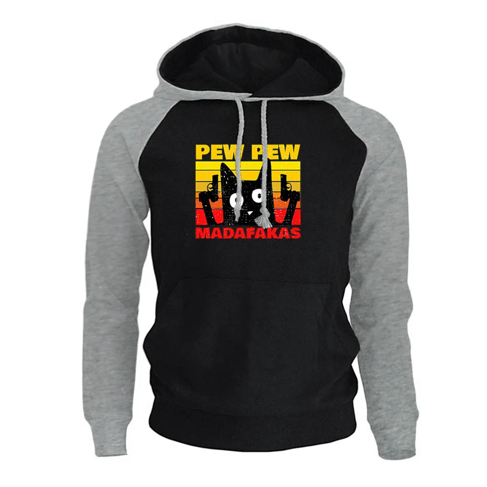 

Men's Loose Casual Hoodie Fleece Long Sleeve Pullover Hip Hop Streetwear Cartoon Anime Print Hooded Sweatshirt Colorblock Top