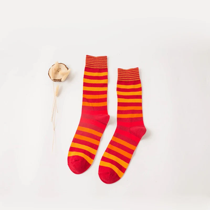 Peonfly брендовые хлопковые мужские носки винтажные полосатые цветные летние