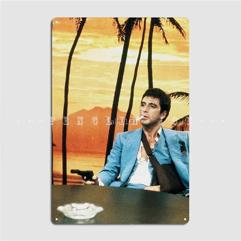 Металлический плакат Scarface на стену Настенная роспись клубный бар Классический
