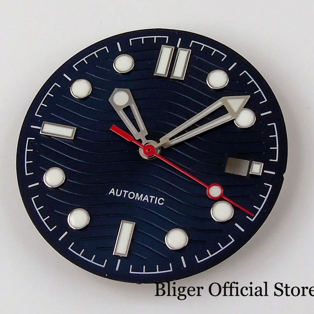 Наручные часы Nologo 31 мм черные белые синие наручные с волнистыми узорами для