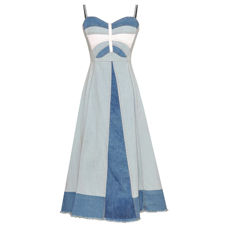 

receive large pendulum hitting scene long render in the with shoulder-straps sexy backless dress new summer 2020