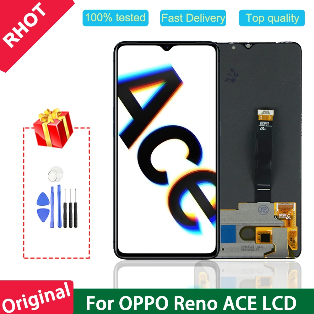 Pantalla LCD AMOLED original de 6,5 "para OPPO Reno ACE, piezas de repuesto, componentes de pantalla t&aacute;ctil-0