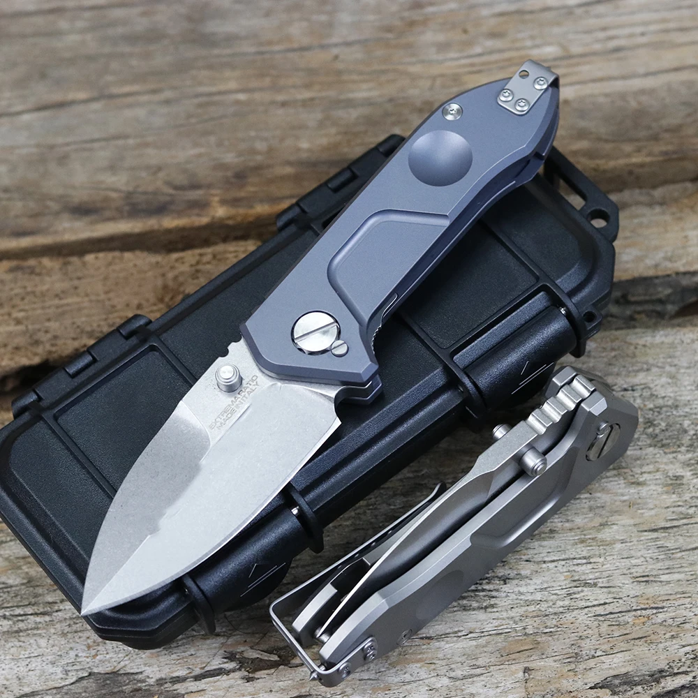 

Extrema Ratio Frame Rock Titanium Handle N690 Blade Ball Bearing Camp Hunting Survival Outdoor EDC Tool Kitchen Folding Knife