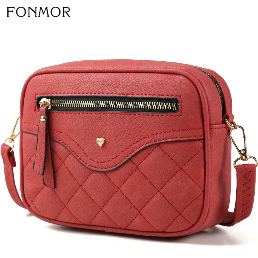 Fonmor/Женская клетчатая сумка-мессенджер из мягкой искусственной кожи женская