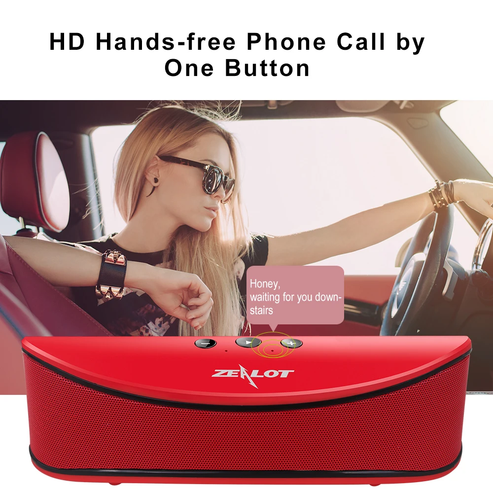Zealot S2 портативный Bluetooth 4,0 беспроводной динамик Поддержка TF карты/USB накопитель автомобильные вечерние акустические системы 3D стерео музыка