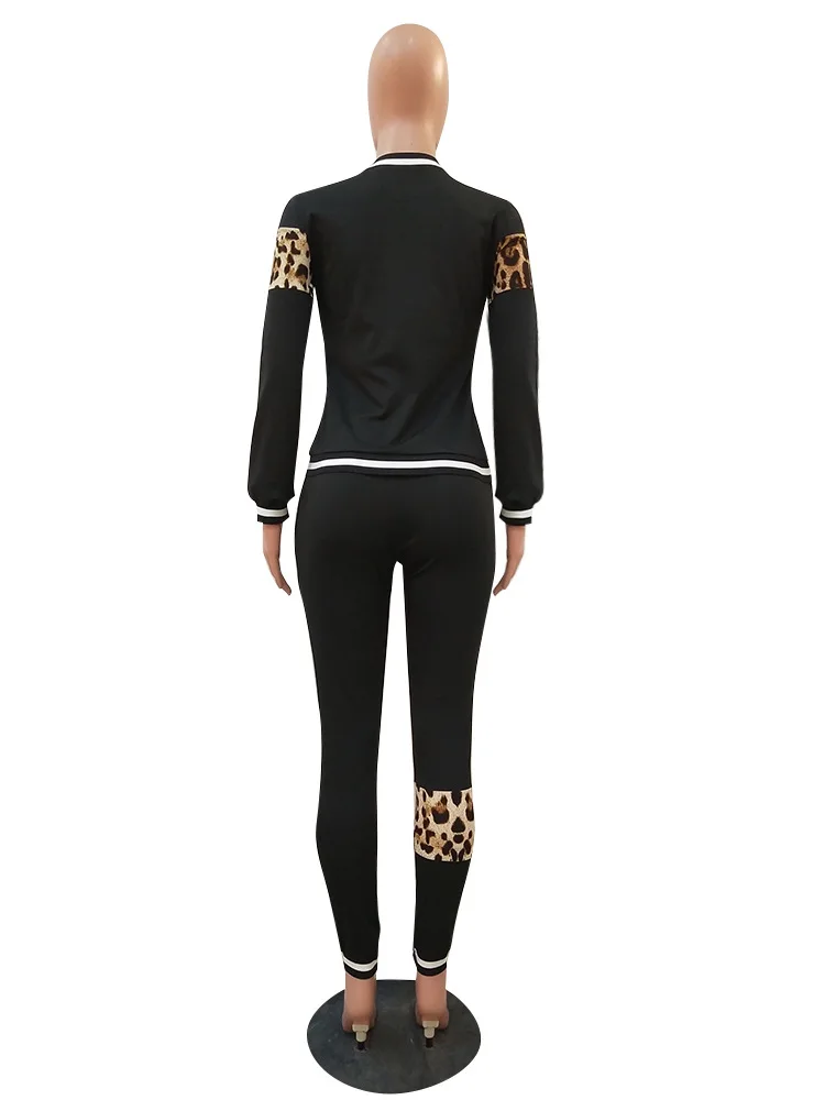 Горячая Распродажа леопардовые Лоскутные женские штаны с длинным рукавом и