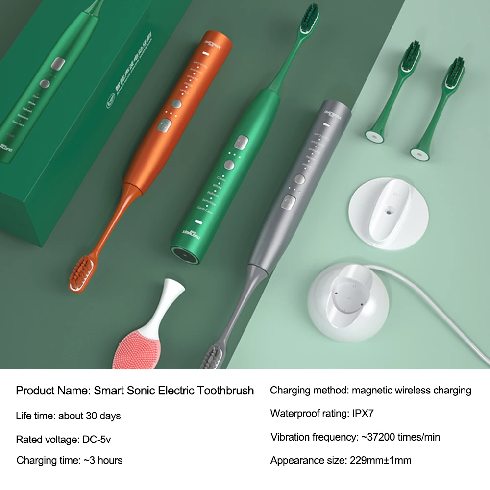 

Electric Toothbrush Sonic For Adult Waterproof Fast Charging Quiet Smart Time Simple Convenient And Fast Use At Home