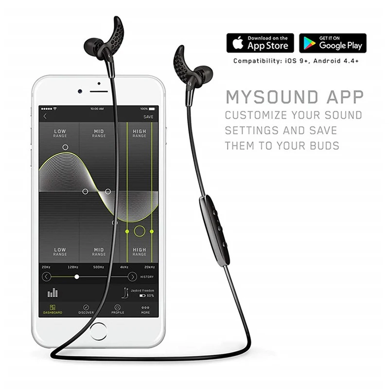 Bluetooth-наушники Logitech Jaybird Freedom F5 беспроводные наушники с микрофоном BT V4.1 для