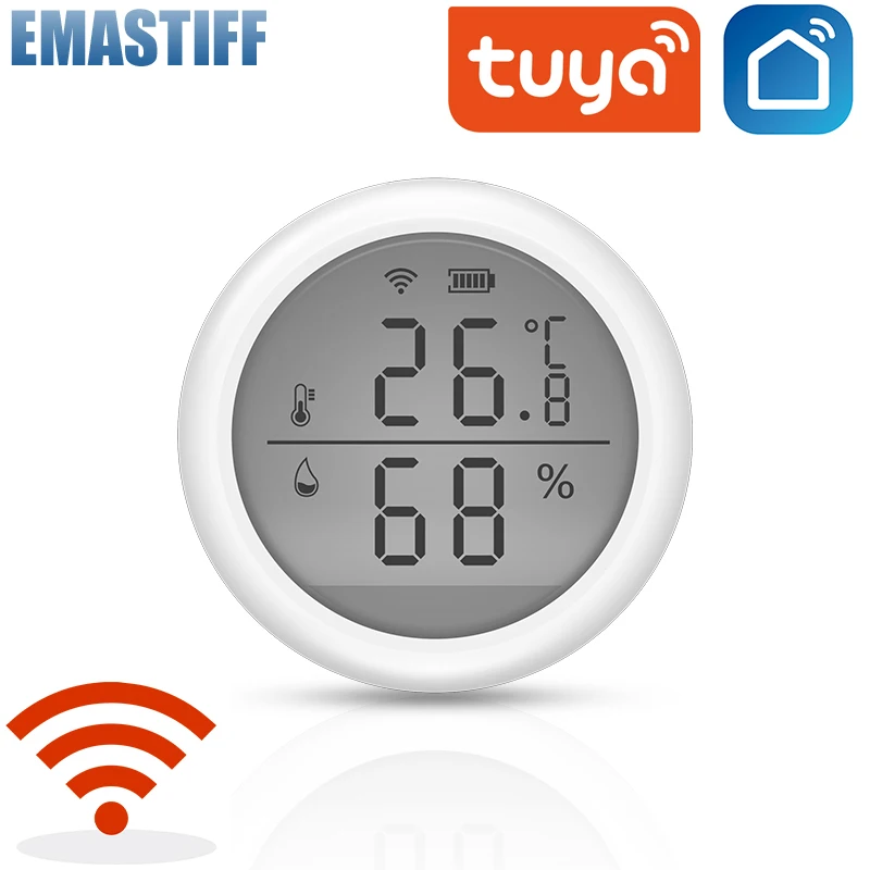 Tuya WIFI Temperatur und Feuchtigkeit Sensor Innen Hygrometer Thermometer Detektor Unterstützung Alexa Google Assistent Hause smart leben