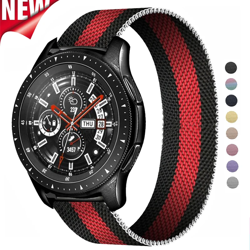 

20/22mm Magnetic Loop For Samsung Galaxy Watch 4 42 46mm 40 44mm for Gear S3 Active 2 band Amazfit Bip Huawei GT/2 strap
