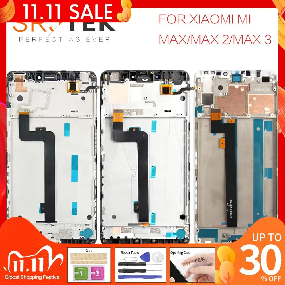 Для Xiaomi Mi MAX 3 ЖК экран дисплей сенсорный дигитайзер MAX3 2 с корпусом MAX2 Max