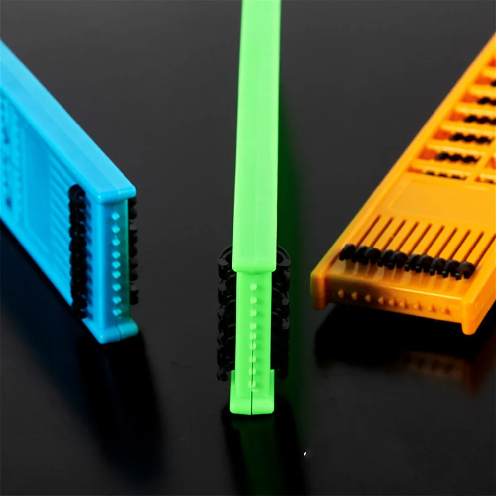 

1pc Abs Plastic Double Side Spring Hooks 6*27cm Fishing Rig Board Storage Catch Holder Fishing Tool Accessories