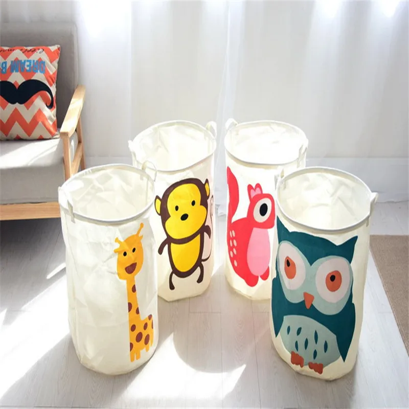

Cartoon Desktop Storage Basket Sundries Underwear Toy Storage Box Cosmetic Book Organizer Stationery Container Laundry Basket