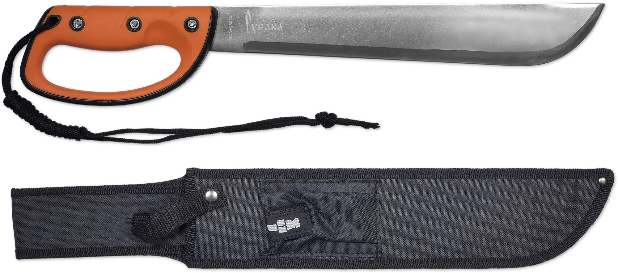 Мачете туристический Рубака WOODSMANZ T123 WOOD с темляком и ножнами из кордуры - купить