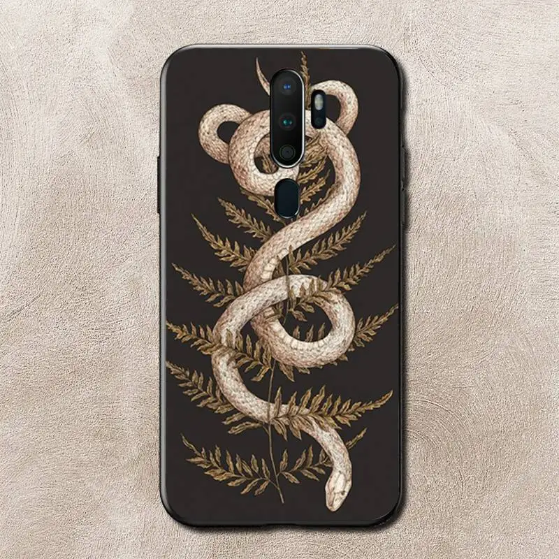 

Hand Snake Flower Snake Painting Phone Case for Vivo Y91C Y11 17 19 17 67 81 Oppo A9 2020 Realme c3