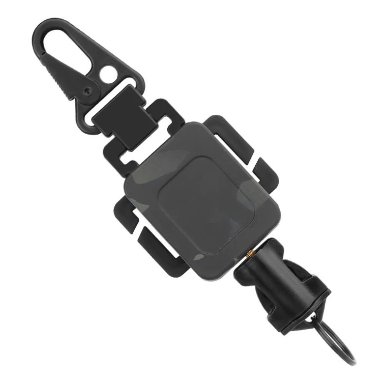 

2 in 1 Outdoor Anti-theft Telescopic Buckle Tactical Small Pouch & Keychain Holder Anti-lost EDC Retractable Spring Rope