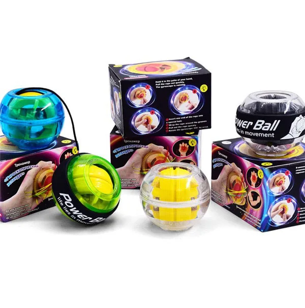 Усилитель мощности запястья мяч гироскоп тренажер спиннинг ротор светодиодный